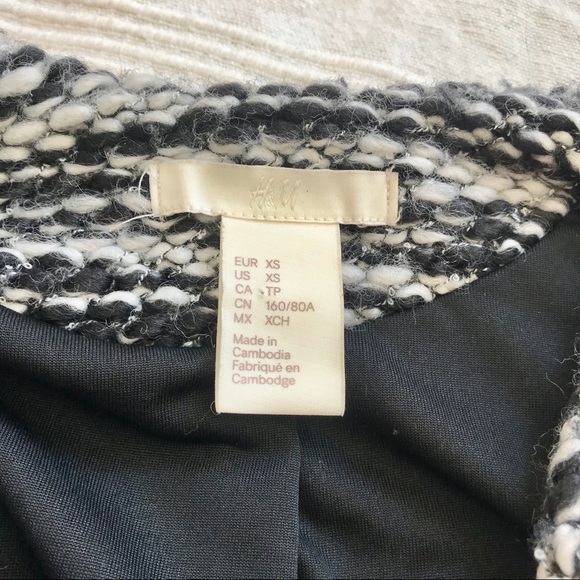 H&M Open Front Cropped Waterfall Shacket Size XS - Picture 6 of 8